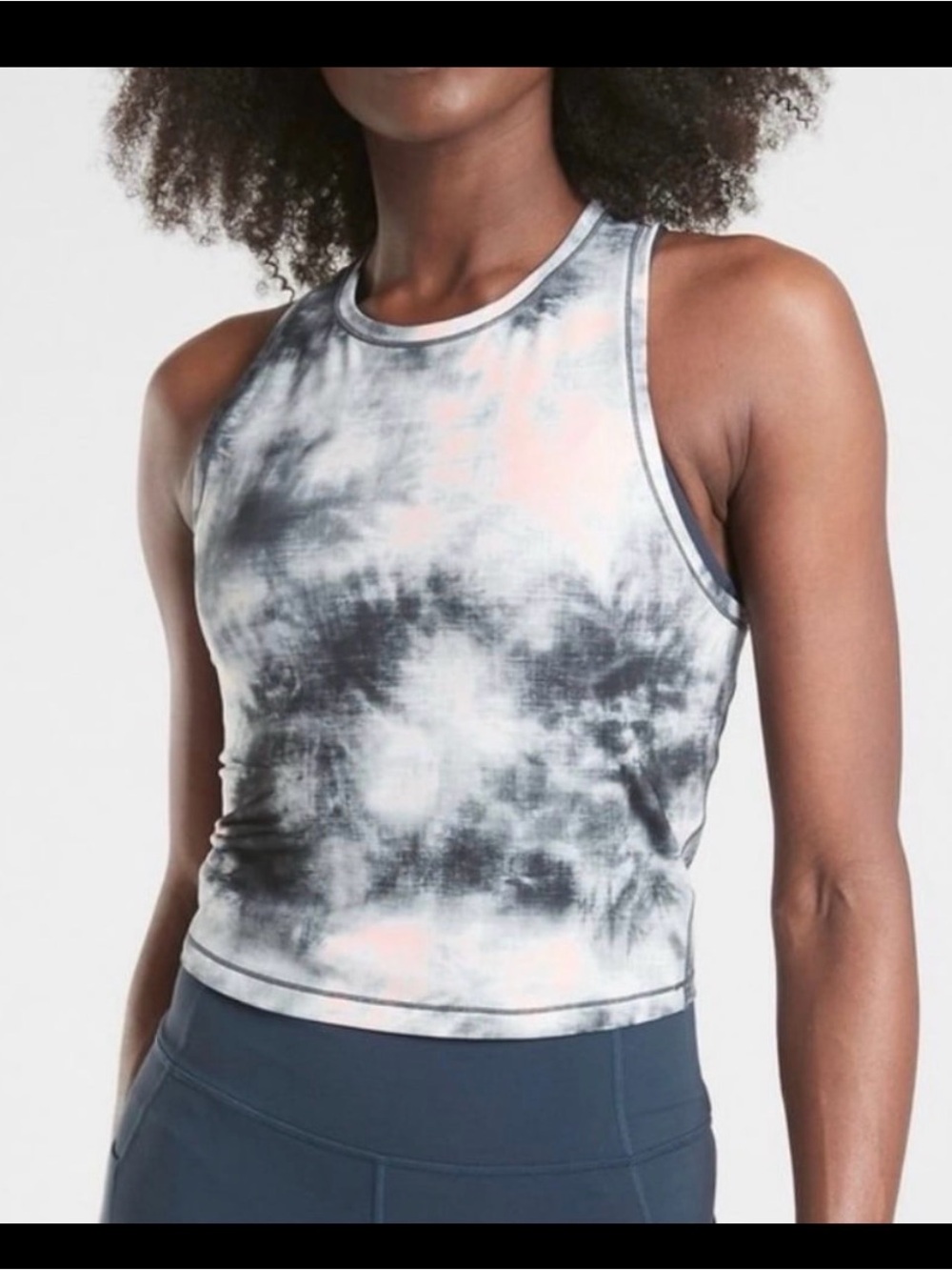 Athleta shanti tie dye cropped tank top